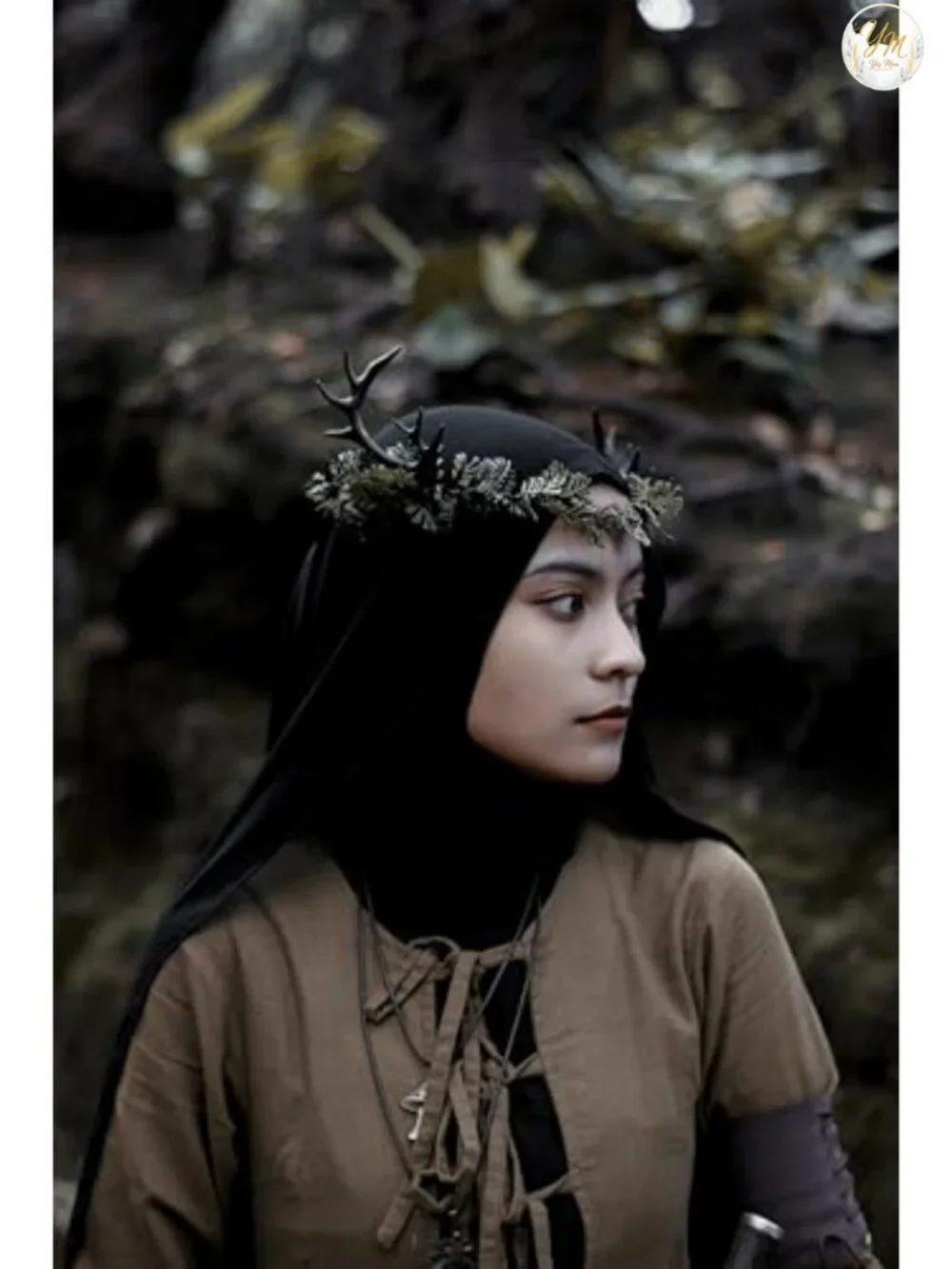 Adjustable Gothic Flower Elf Crown Renaissance Fair Cosplay Headpiece